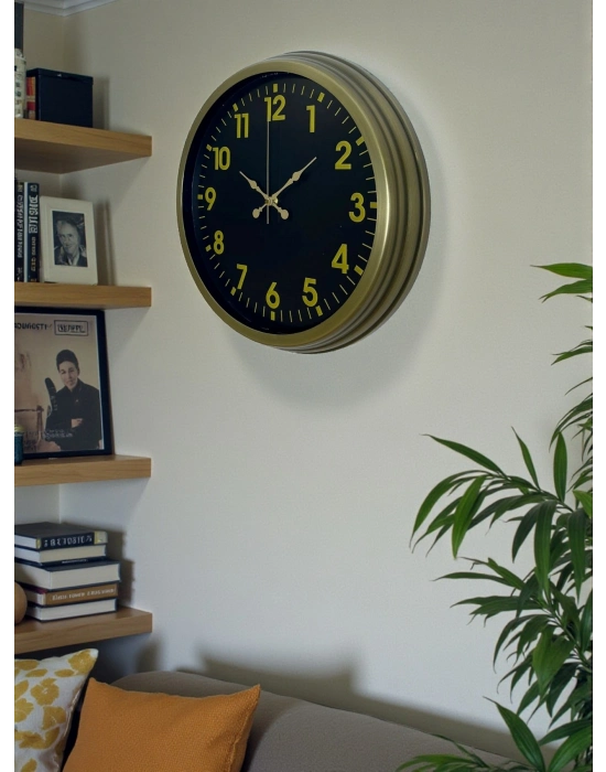 ® 40 Cm Metal Eskitme Klasik Duvar Saati