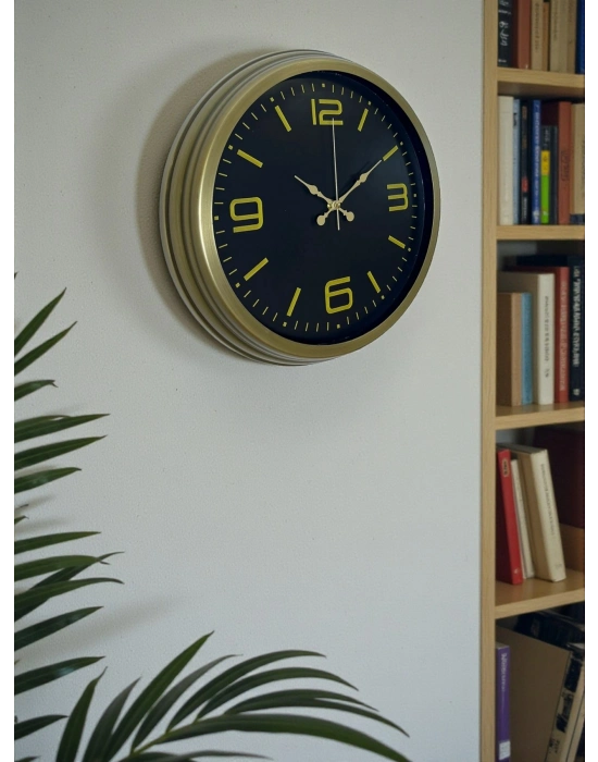 ® 40 Cm Metal Eskitme Vintage Duvar Saati