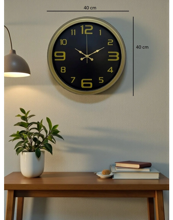 ® 40 Cm Metal Eskitme Vintage Duvar Saati