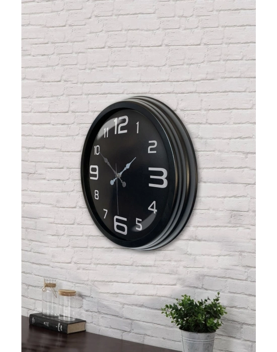 ® 40 cm Siyah Metal Modern Duvar Saati