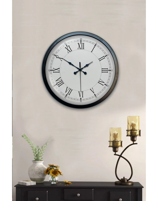 ® 40 cm Siyah Metal Retro Duvar Saati