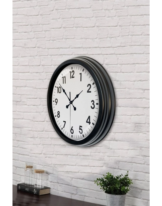 ® 40 cm Siyah Metal Standart Duvar Saati