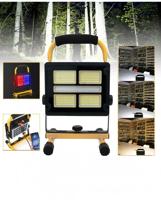 400 LED Süper Parlak Kamp Lambası Solar Şarjlı USB Çıkışlı Çok Amaçlı Aydınlatma