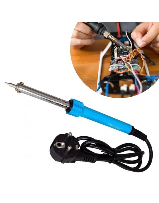 ®  40w Plastik Saplı Elektrikli Döner Başlıklı Havya Kalemi Elektrikli Döner Başlı Lehim Kalemi