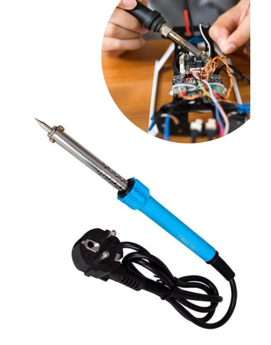 ®  40w Plastik Saplı Elektrikli Döner Başlıklı Havya Kalemi Elektrikli Döner Başlı Lehim Kalemi