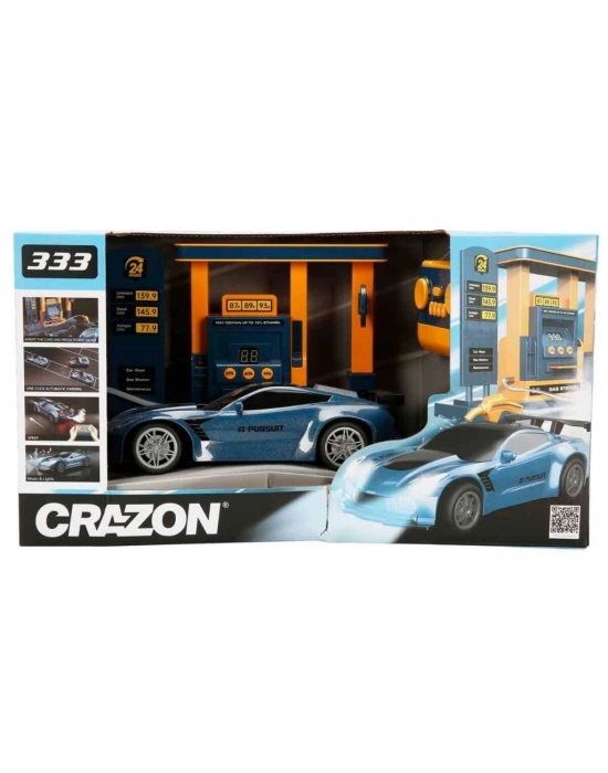 ® 41627 SUN-ZHC-CRN-RC ARABA BENZİN İSTASYONLU DUMAN PÜSK 2 4GHZ SES IŞIK