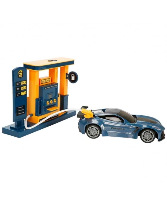 ® 41627 SUN-ZHC-CRN-RC ARABA BENZİN İSTASYONLU DUMAN PÜSK 2 4GHZ SES IŞIK