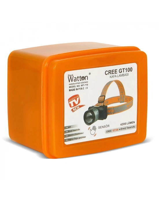 4200 Lümen Şarjlı Sensörlü Göstergeli Kafa Lambası Wt-719