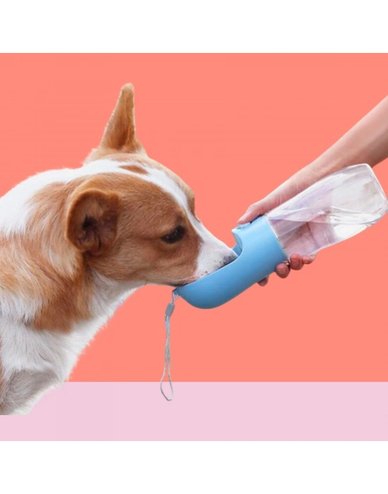 ®  450 ml Taşınabilir Butonlu Evcil Hayvan Suluğu