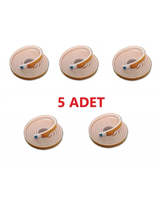 5 Adet 3 Metre Yapışkanlı Kapı Bandı Isı Yalıtım Süngeri