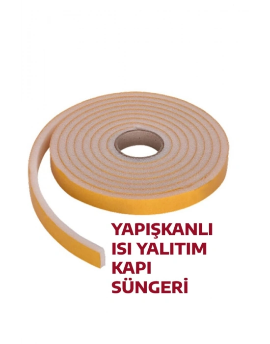 5 Adet 3 Metre Yapışkanlı Kapı Bandı Isı Yalıtım Süngeri