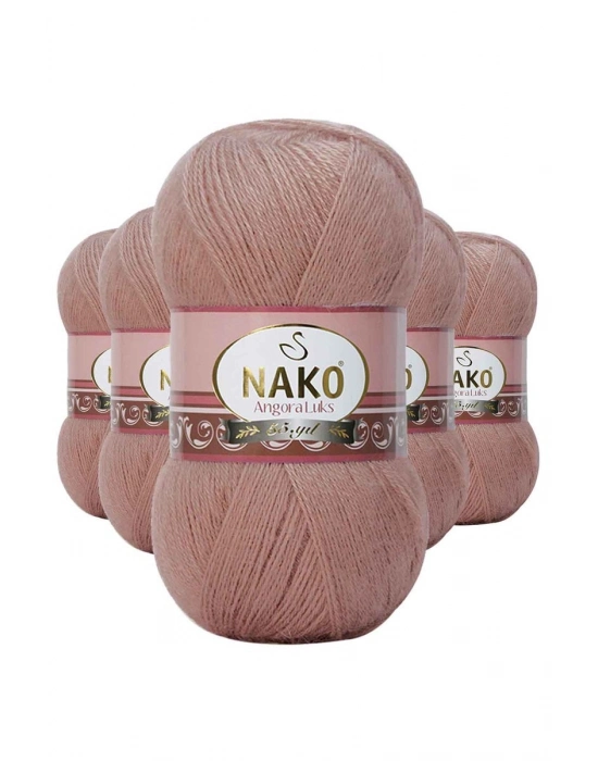 5 Adet Angora Lüks El Örgü İpi Bronz 11054
