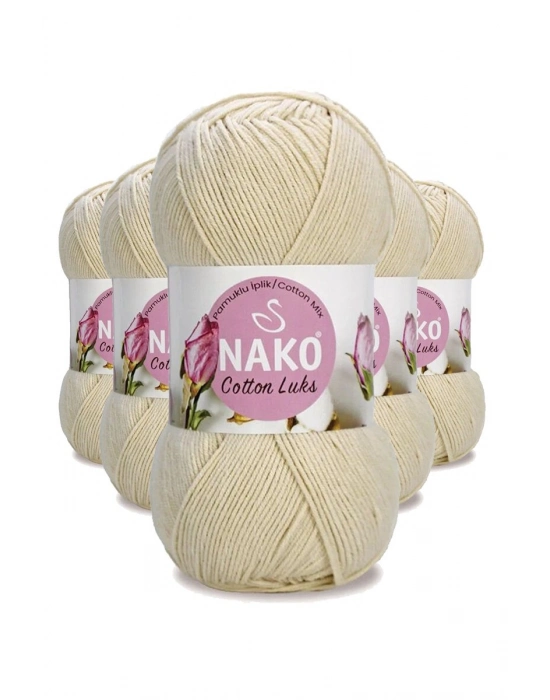 5 Adet Cotton Lüks Yelek Tunik Kazak Bluz Hırka İpi Yünü Açık Bej 97543
