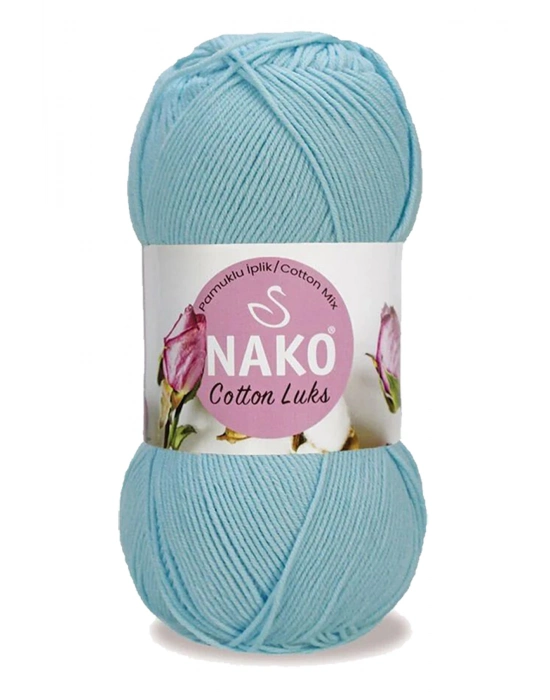 5 Adet Cotton Lüks Yelek Tunik Kazak Bluz Hırka İpi Yünü Buz Mavi 97564