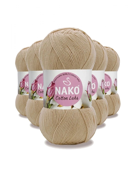 5 Adet Cotton Lüks Yelek Tunik Kazak Bluz Hırka İpi Yünü Camel 97582