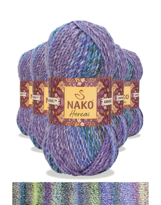 5 Adet Hercai Ebruli Hırka Kazak Atkı Bere El Örgü İpi Yünü 7248