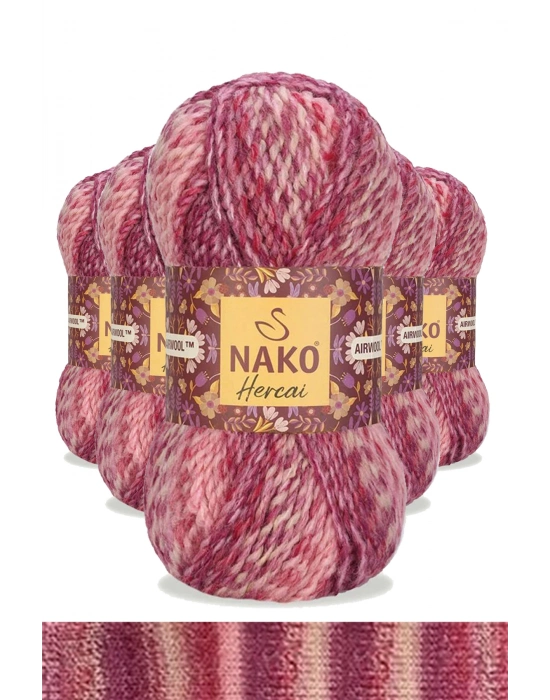 5 Adet Hercai Ebruli Hırka Kazak Atkı Bere El Örgü İpi Yünü 7318