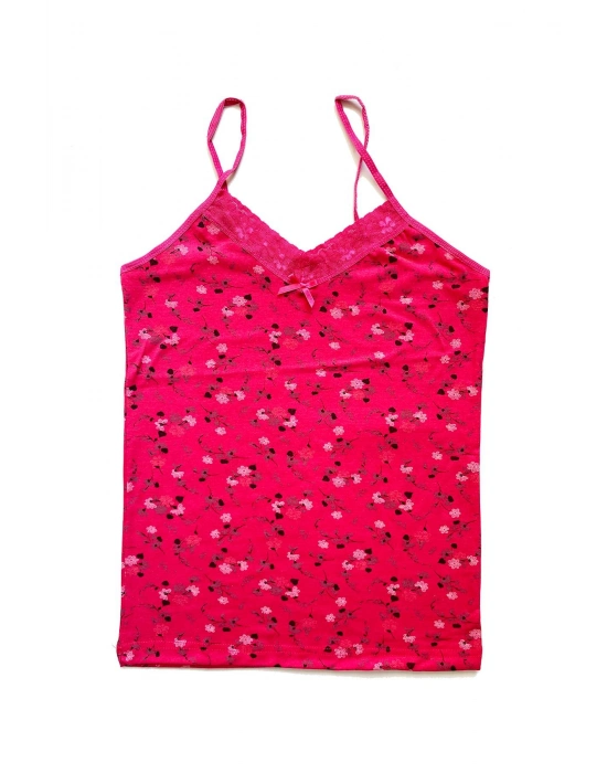 5 Adet Kadın Askılı Desenli Atlet Dantelli Empirme Pamuklu Penye D1-5