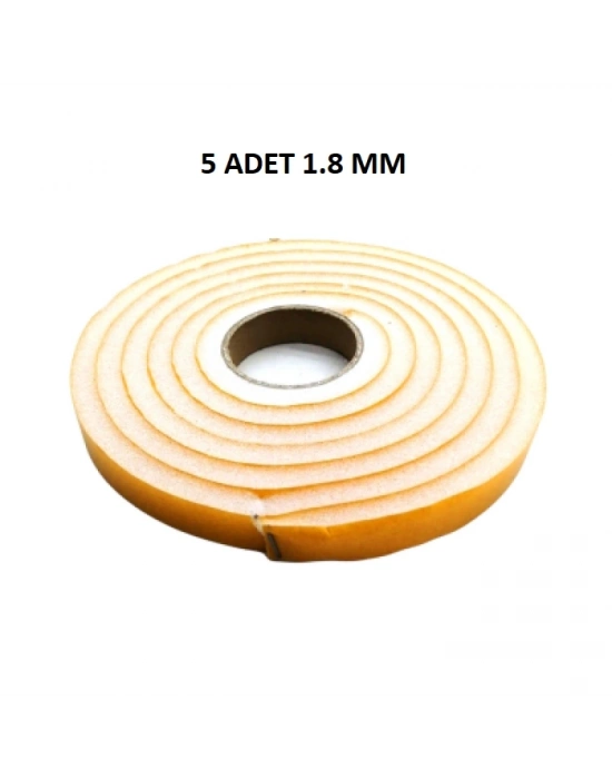 5 Adet Kapı Pencere Isı Yalıtım Süngeri Yapışkanlı Pencere Rüzgar Bandı 18mm X 2,5 Mt