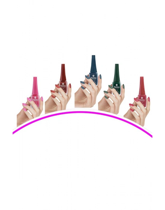 5 Adet Keratinli Besleyici Oje 14 ml SET1 mudanis