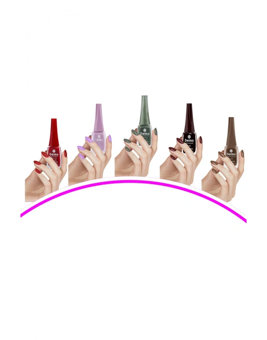 5 Adet Keratinli Besleyici Oje 14 ml SET13