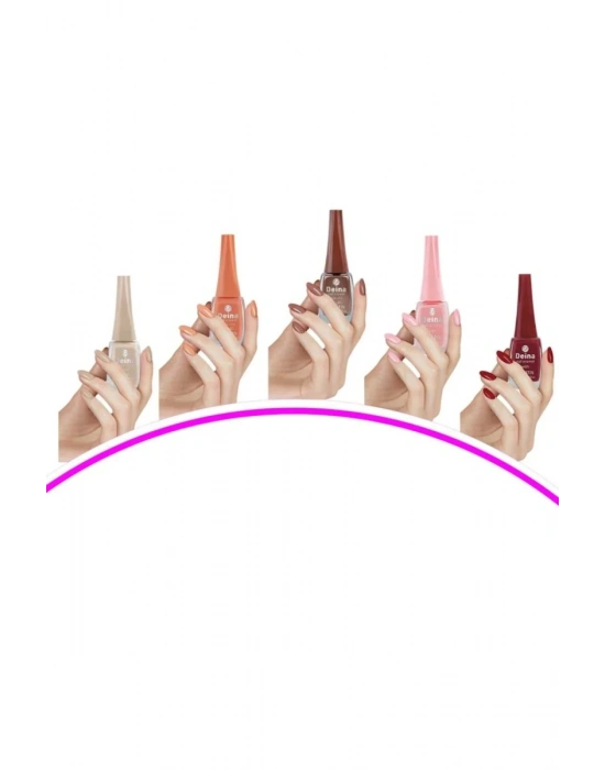 5 Adet Keratinli Besleyici Oje 14 ml SET6  mudanis