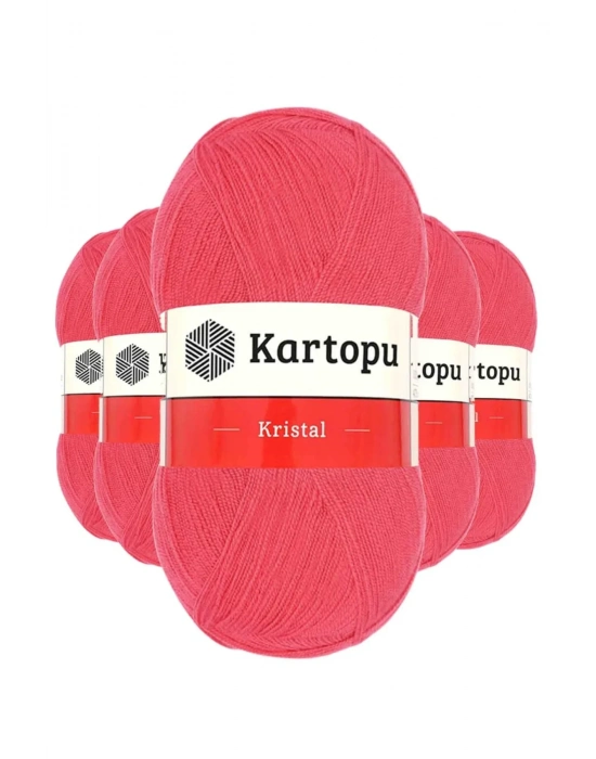 5 Adet Kristal Çift Katlı El Örgü Lif İpi Nar Çiçeği K812