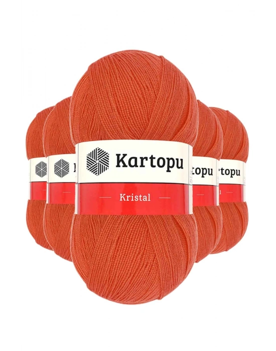 5 Adet Kristal Çift Katlı El Örgü Lif İpi Narenciye K1212