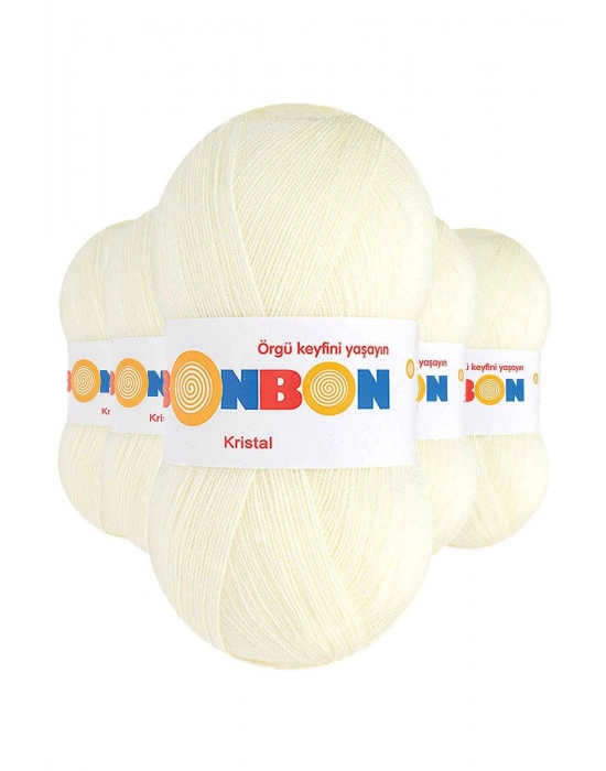 5 Adet Kristal El Örgü Lif İpi Açık Krem 98223