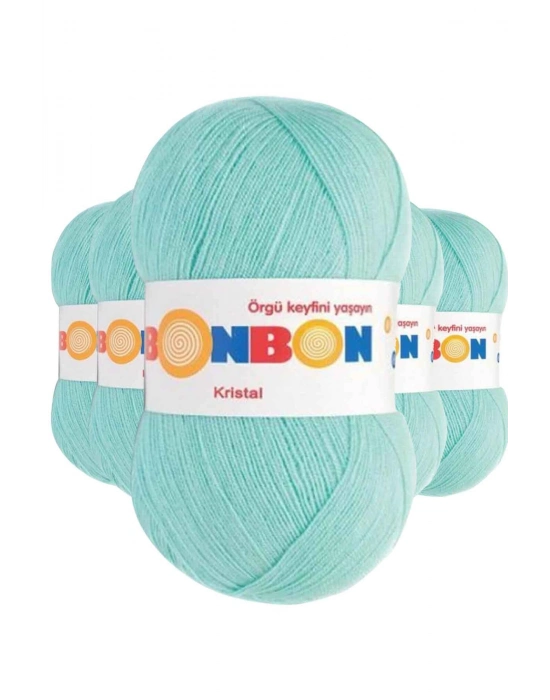 5 Adet Kristal El Örgü Lif İpi Cam Mavi 98203