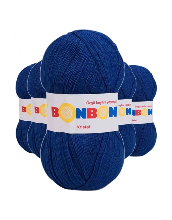 5 Adet Kristal El Örgü Lif İpi Mavi 98488