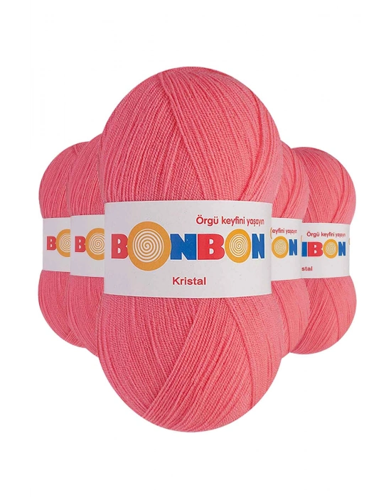5 Adet Kristal El Örgü Lif İpi Pembe 98230