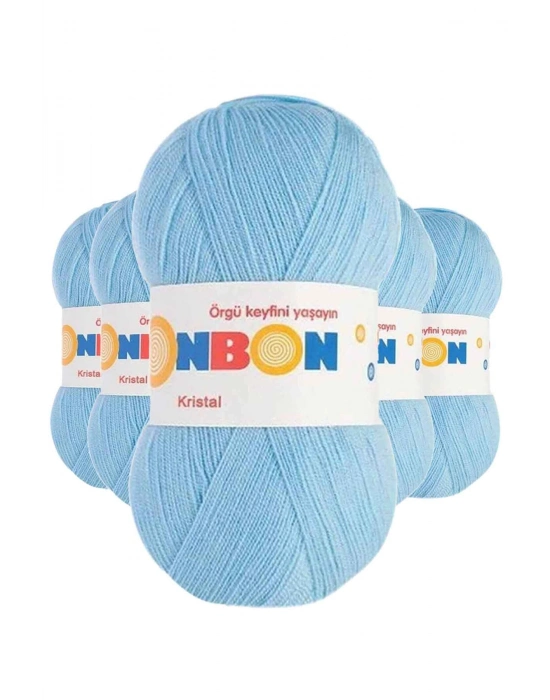 5 Adet Kristal El Örgü Lif İpi Ufuk Mavisi 98231