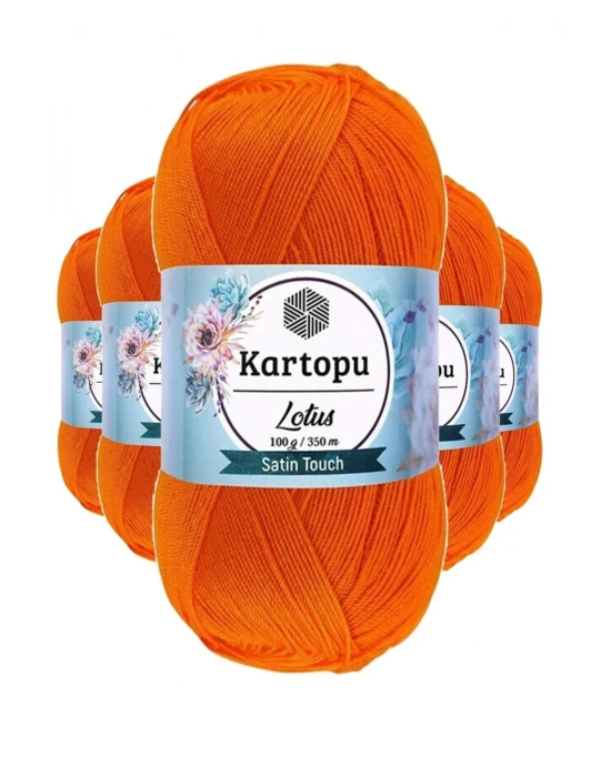 5 Adet Lotus Bikini Büstiyer Bluz Örgü İpi  K273 Turuncu