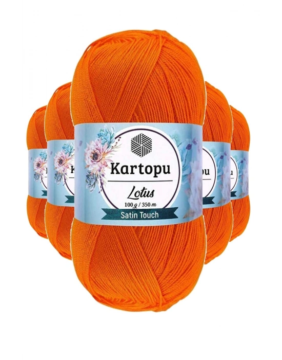 5 Adet Lotus Bikini Büstiyer Bluz Örgü İpi  K273 Turuncu