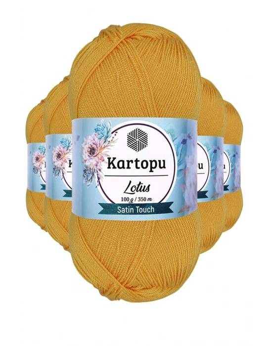 5 Adet Lotus Bikini Büstiyer Bluz Örgü İpi  K318 Koyu Sarı