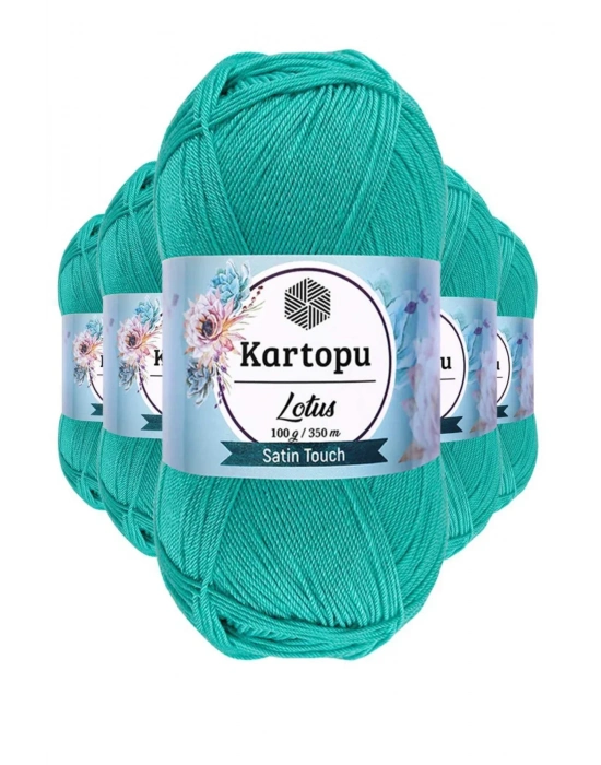 5 Adet Lotus Bikini Büstiyer Bluz Örgü İpi  K440 Yeşil