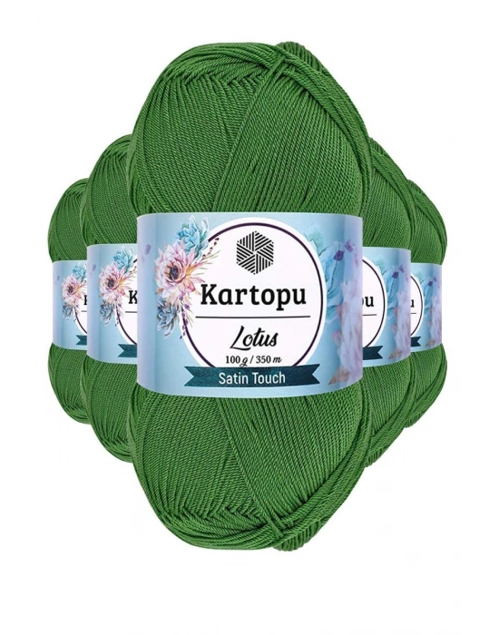 5 Adet Lotus Bikini Büstiyer Bluz Örgü İpi  K486 Çam Yeşili