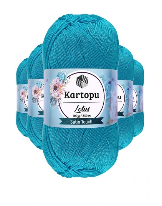 5 Adet Lotus Bikini Büstiyer Bluz Örgü İpi  K512 Turkuaz