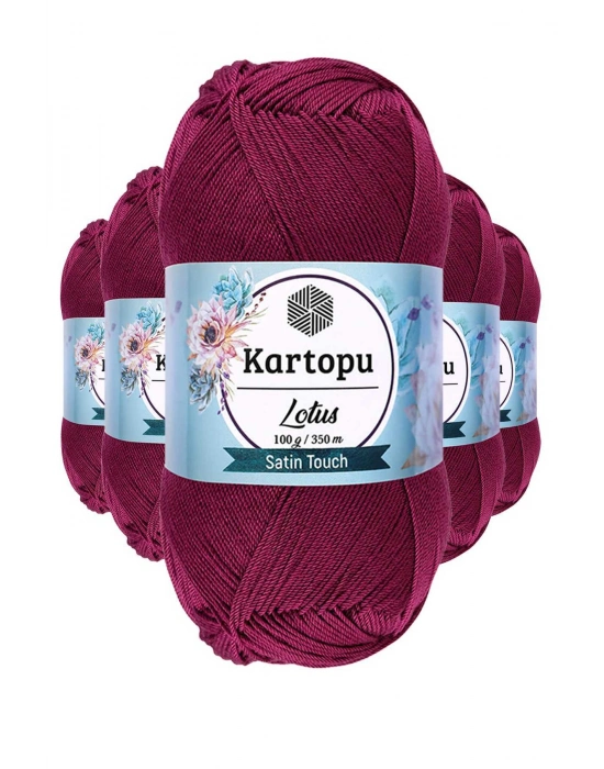 5 Adet Lotus Bikini Büstiyer Bluz Örgü İpi  K747 Mürdüm