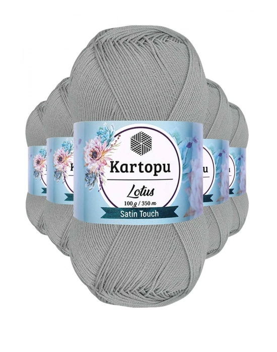 5 Adet Lotus Bikini Büstiyer Bluz Örgü İpi  K941 Açık Gri