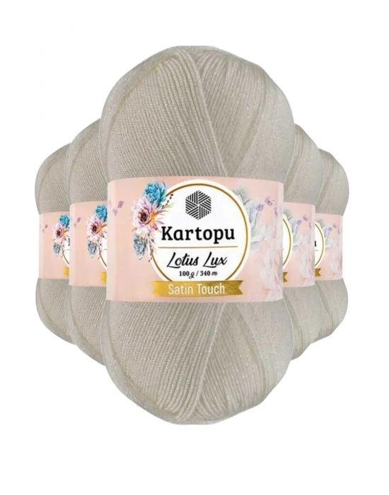 5 Adet Lotus Lux Bikini Büstiyer Bluz Simli Örgü İpi K019 Açık Krem