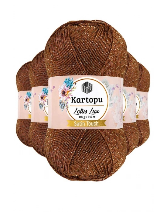 5 Adet Lotus Lux Bikini Büstiyer Bluz Simli Örgü İpi K840 Koyu Hardal