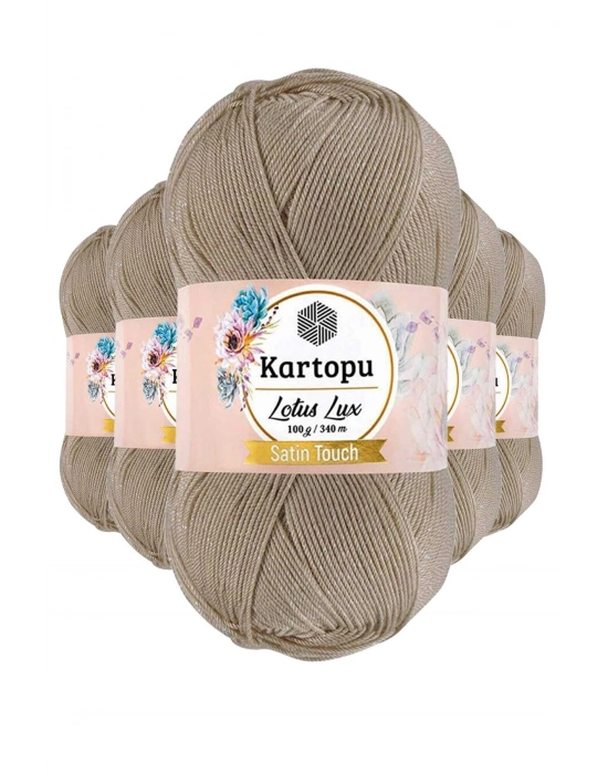 5 Adet Lotus Lux Bikini Büstiyer Bluz Simli Örgü İpi K861 Bej