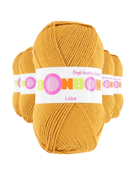 5 Adet Lüks Patik İpi Yünü Hardal 98415