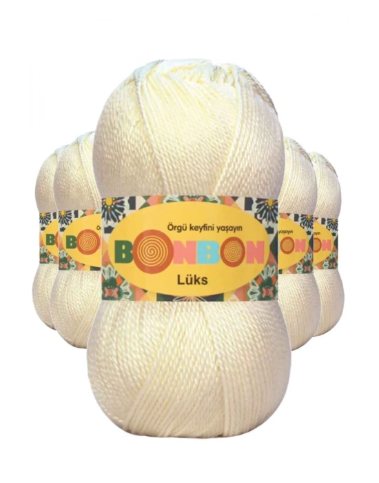 5 Adet Lüks Patik İpi Yünü Krem 98272