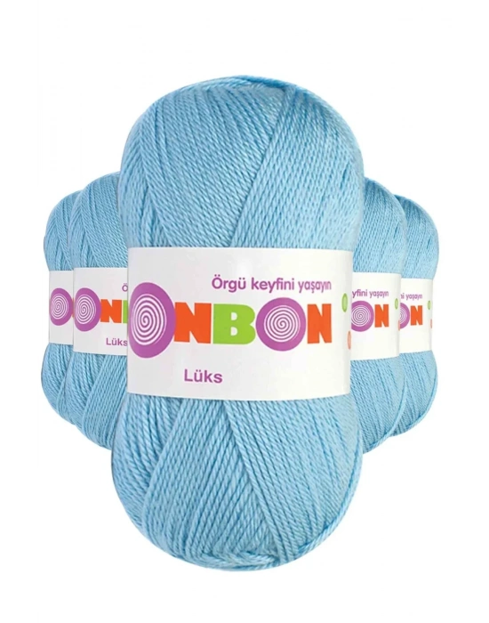 5 Adet Lüks Patik İpi Yünü Mavi 98231