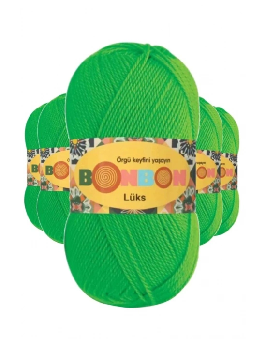 5 Adet Lüks Patik İpi Yünü Neon 98395 - bonbon mudanis