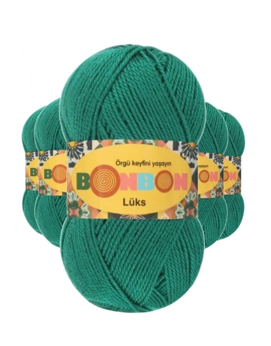 5 Adet Lüks Patik İpi Yünü Ördek Başı Yeşili 98325