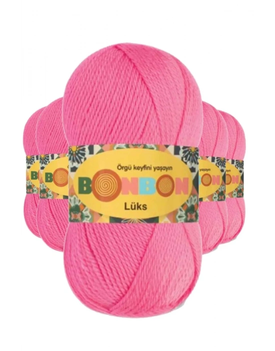 5 Adet Lüks Patik İpi Yünü Pembe 98230